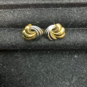 Pt850 K18 コンビ イヤリング